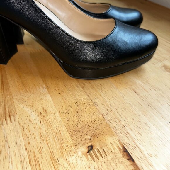 Naturalizer Women's Berlin Black Platform Block Slip-on Pumps Sz 8.5 - Picture 2 of 8